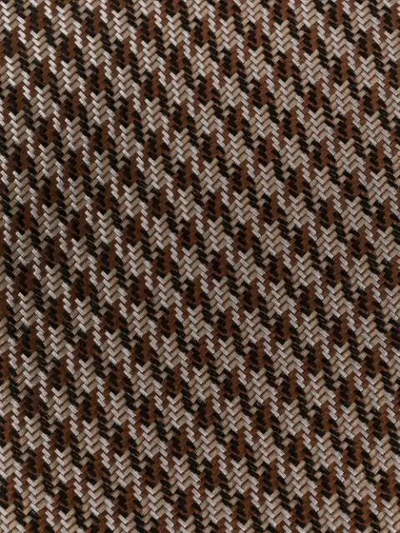 Shop Tom Ford Houndstooth-pattern Silk Tie In Brown