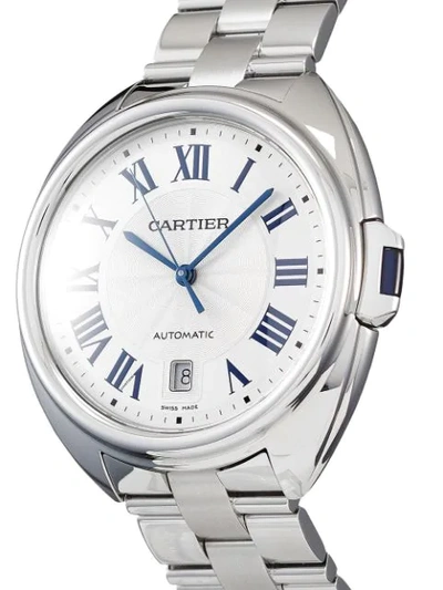 Pre-owned Cartier 2019  Clé 40mm In White