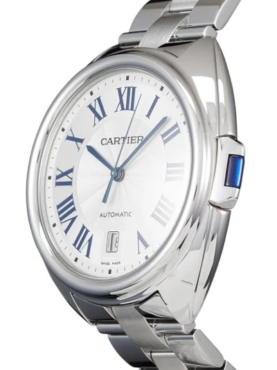 Pre-owned Cartier 2019  Clé 40mm In White