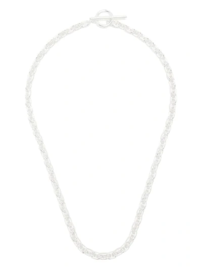 Shop All Blues Pill Chain Necklace In Silver