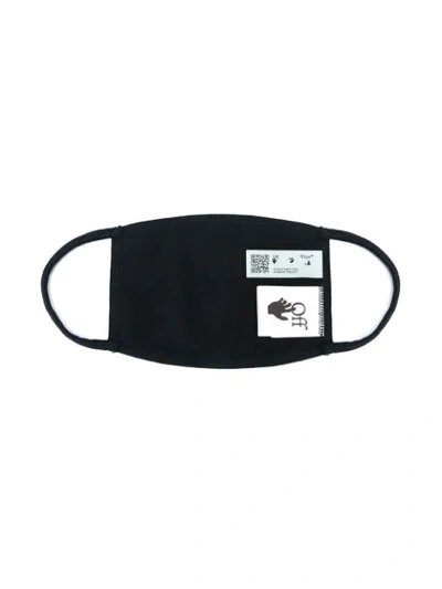 Shop Off-white Logo Face Mask In Black