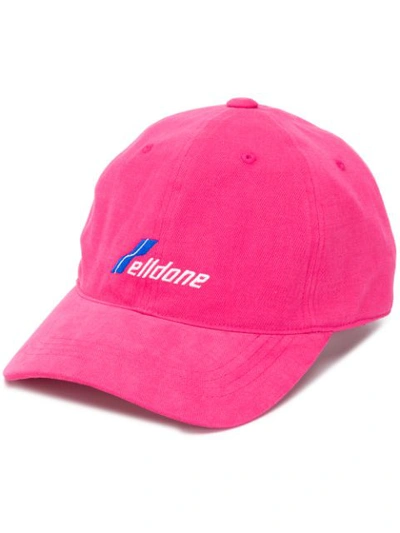 Shop We11 Done Embroidered Logo Cap In Pink