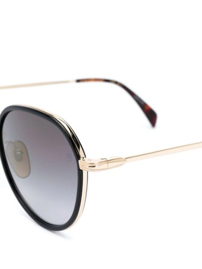 Shop David Beckham Eyewear Round-frame Gradient Sunglasses In Black