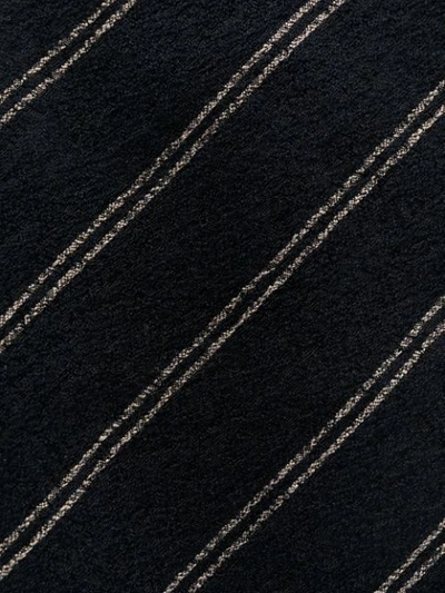 Pre-owned Dolce & Gabbana Diagonal-stripe Tie In Black