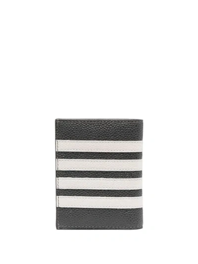 Shop Thom Browne 4-bar Stripe Cardholder In Grey
