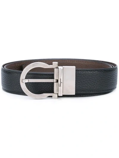 Shop Ferragamo Adjustable Buckle Belt In Brown