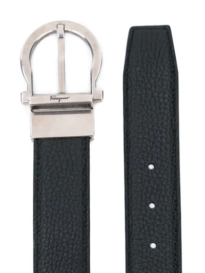 Shop Ferragamo Adjustable Buckle Belt In Brown