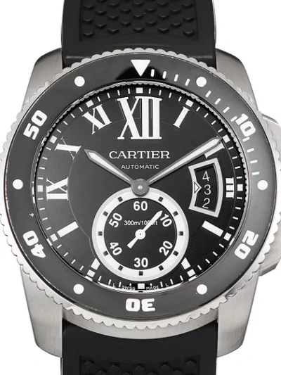 Pre-owned Cartier 2016  Calibre 42mm In Black