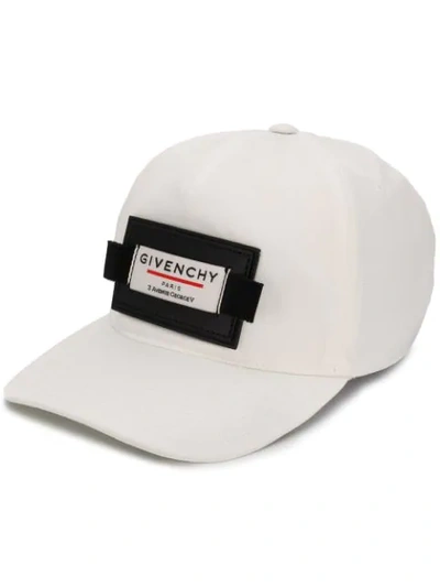 Shop Givenchy Logo Patch Baseball Cap In White
