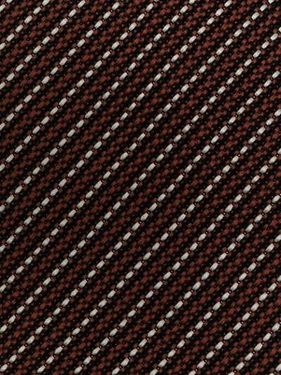 Shop Tom Ford Diagonal-stripe Silk Tie In Brown