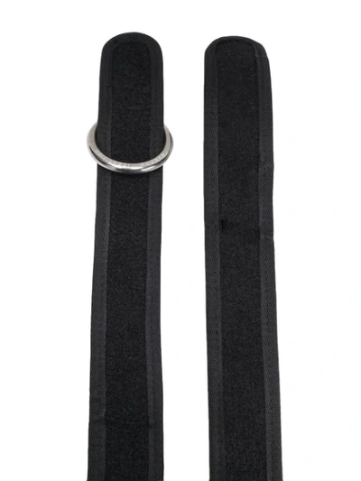 Shop Random Identities Ring-buckle Touchstrap Belt In Black