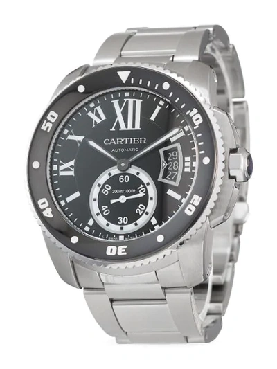 Pre-owned Cartier 2001  Calibre Diver 41mm In Black