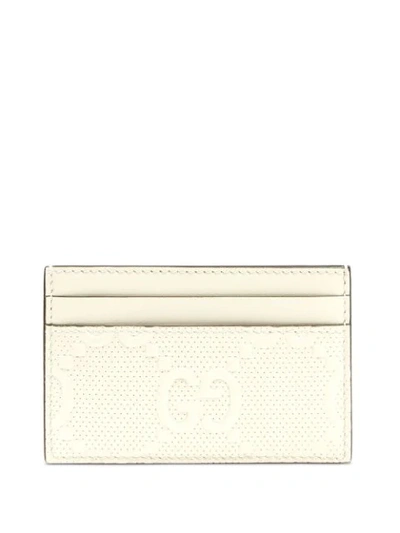 Shop Gucci Gg Embossed Cardholder In White