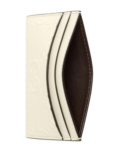 Shop Gucci Gg Embossed Cardholder In White