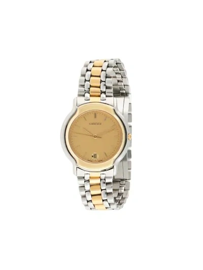Pre-owned Gucci  Two-tone 33mm In Gold