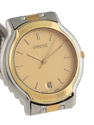 Pre-owned Gucci  Two-tone 33mm In Gold