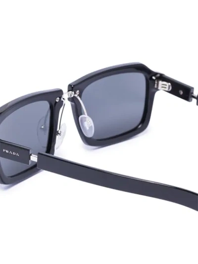 Shop Prada Duple Sunglasses In Black