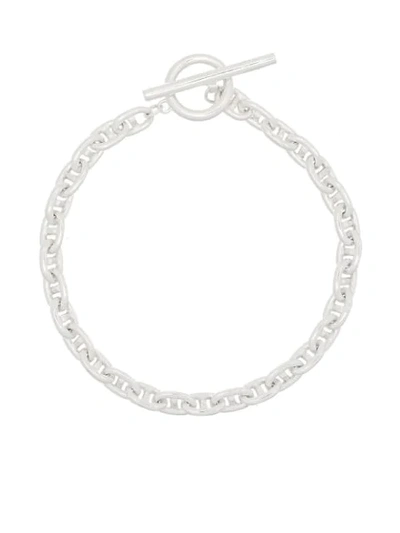 Shop All Blues Chain-link Polished Bracelet In Silver