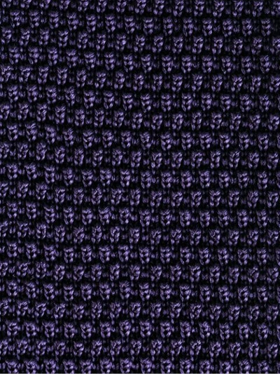 Shop Fashion Clinic Timeless Knitted Silk Tie In Purple