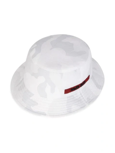 Shop Dolce & Gabbana Logo-patch Camouflage-print Bucket Hat In Neutrals