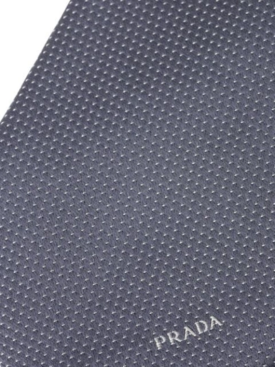 Shop Prada Silk Tie In Grey