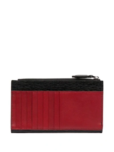 Shop Ferragamo Gancini Two-tone Wallet In Black