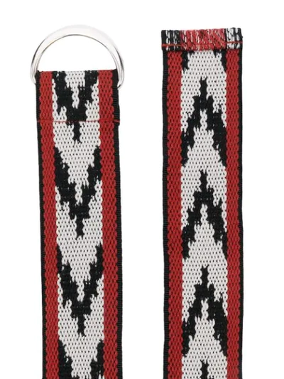 Shop Isabel Marant Chevron Woven Belt In Red