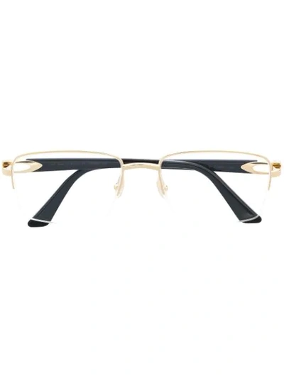Shop Cartier Rimless Square-frame Glasses In Black
