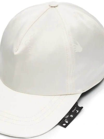 Shop Off-white Logo Print Detail Baseball Cap In White