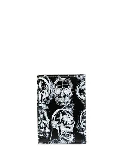 Shop Alexander Mcqueen Skull-print Cardholder In Black