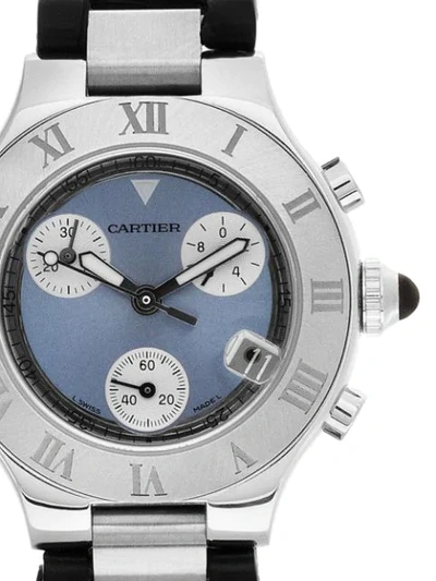 Pre-owned Cartier 1995  Must 21 31mm In Blue