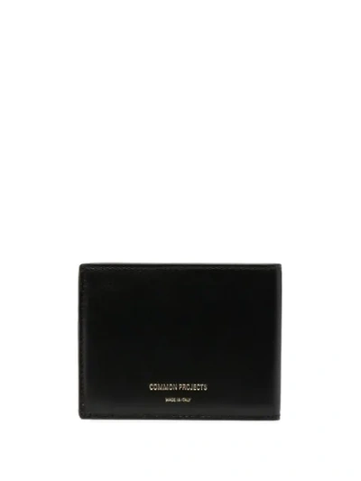 Shop Common Projects Logo Stamp Billfold Wallet In Black
