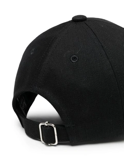 Apc Logo-embroidered Cotton-blend Canvas Baseball Cap In Black