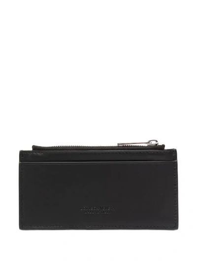 Shop Bottega Veneta Intrecciato Cardholder Wallet In Black
