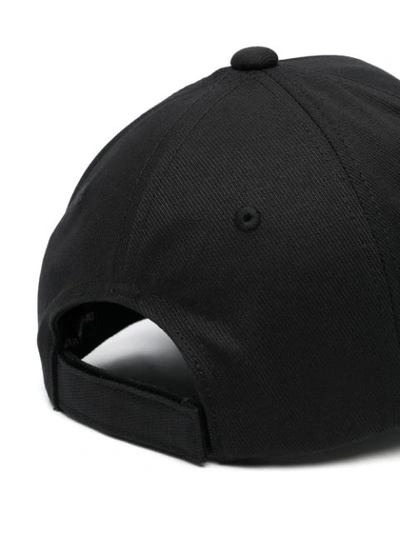 Shop Emporio Armani Embroidered Logo Baseball Cap In Black