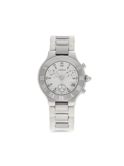 Pre-owned Cartier 2005  Must 21 38mm In White