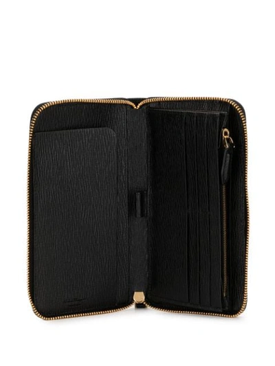 Shop Ferragamo Continental Leather Wallet In Black