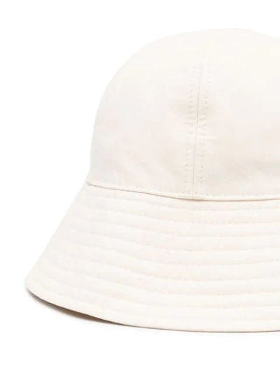 Shop Jil Sander Cotton Bucket Hat In Neutrals