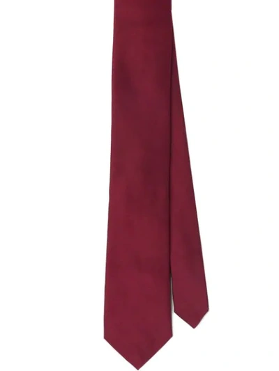 Shop Prada Classic Tie In Red