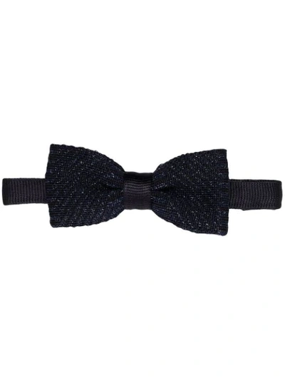 Shop Paul Smith Embroidered Bow Tie In Blue