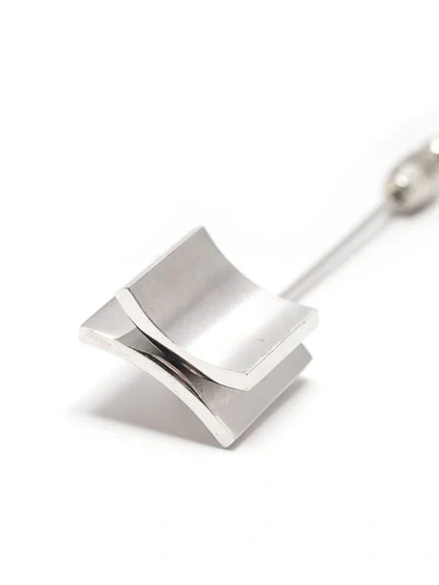 Shop Lanvin Metallic Brooch In Silver