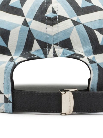Shop Dolce & Gabbana Geometric-pattern Baseball Cap In Blue