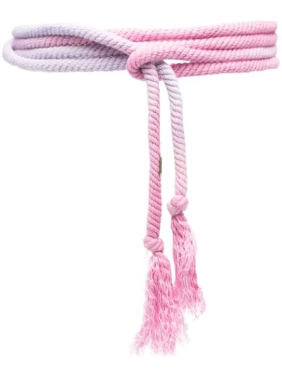 Shop Isabel Marant Wraparound Tassel-detail Belt In Pink