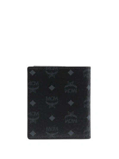 Mcm Monogram Print Wallet In Black