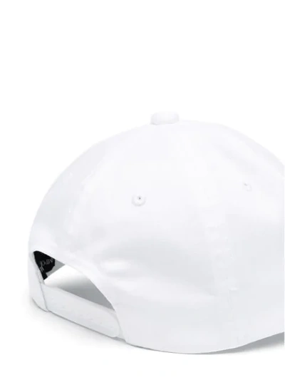 Emporio Armani Logo Embroidered Cotton Baseball Cap In White