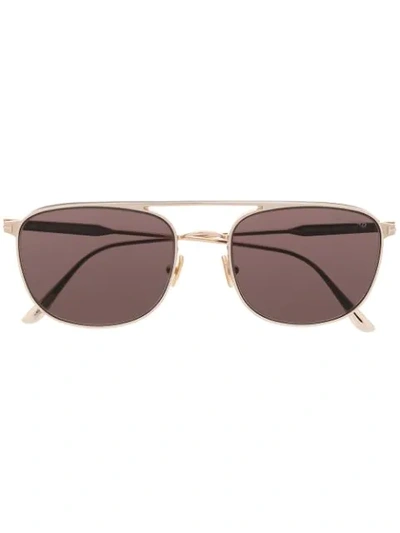 Tom Ford Jake 56mm Rose Gold Navigator Sunglasses In Gold