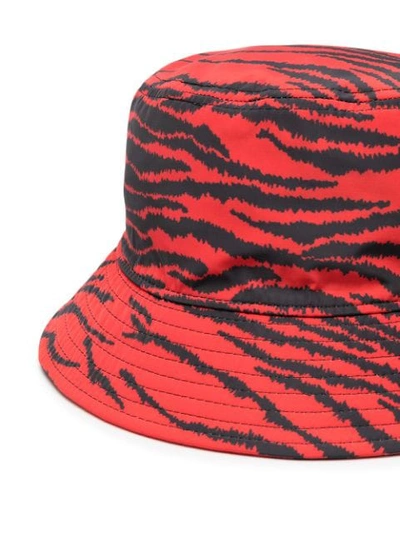 Shop Kenzo X Kansai Yamamoto Zebra-print Bucket Hat In Red