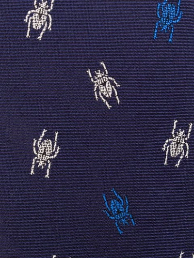 Shop Paul Smith Beetle Pattern Silk Tie In Blue