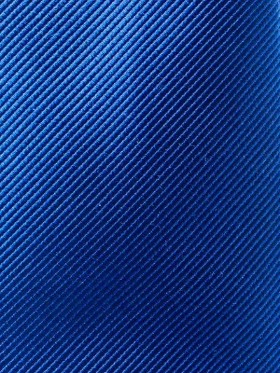Shop Giorgio Armani Textured Silk Tie In Blue