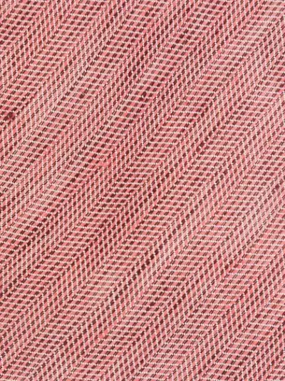 Shop Gieves & Hawkes Linen-blend Herringbone Tie In Red